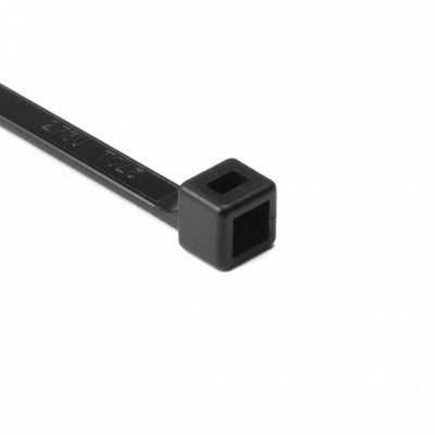 HellermannTyton T50I0M4 Standard Cable Tie, 12" Long, UL Rated, 50lb Tensile Strength, PA66, Black, 1000/pkg