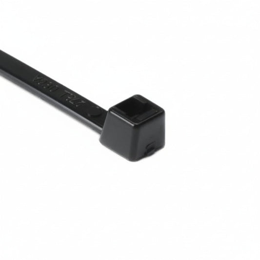 HellermannTyton T50I0UVC2 UV Resistant Cable Tie, 12" Long, UL Rated, 50lb Tensile Strength, PA66UV, Black, 100/pkg