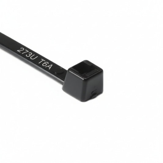 HellermannTyton T50L0M4 Standard Cable Tie, 15.35" Long, UL Rated, 50lb Tensile Strength, PA66, Black, 1000/pkg
