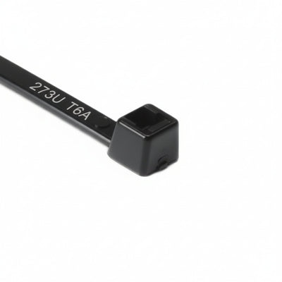 HellermannTyton T50L0M4 Standard Cable Tie, 15.35" Long, UL Rated, 50lb Tensile Strength, PA66, Black, 1000/pkg
