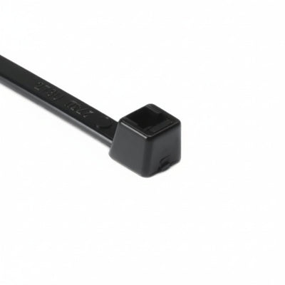HellermannTyton T50L0UVM4 UV Resistant Cable Tie, 15.35" Long, UL Rated, 50lb Tensile Strength, PA66UV, Black, 1000/pkg