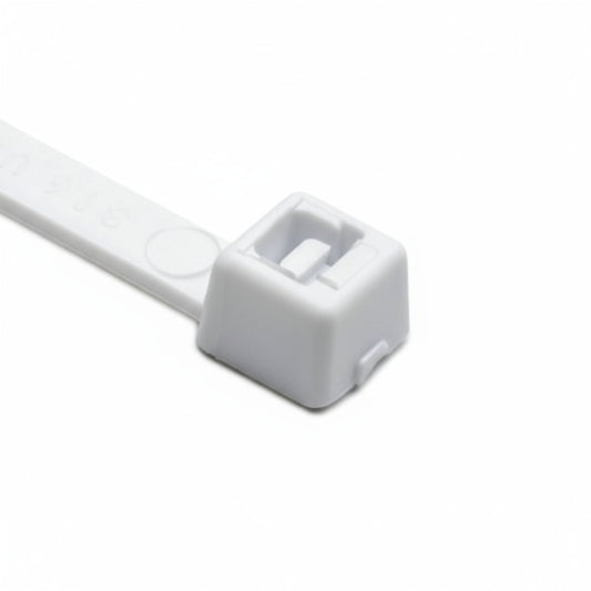 HellermannTyton T50L10M4 Standard Cable Tie, 15.35" Long, UL Rated, 50lb Tensile Strength, PA66, White, 1000/pkg