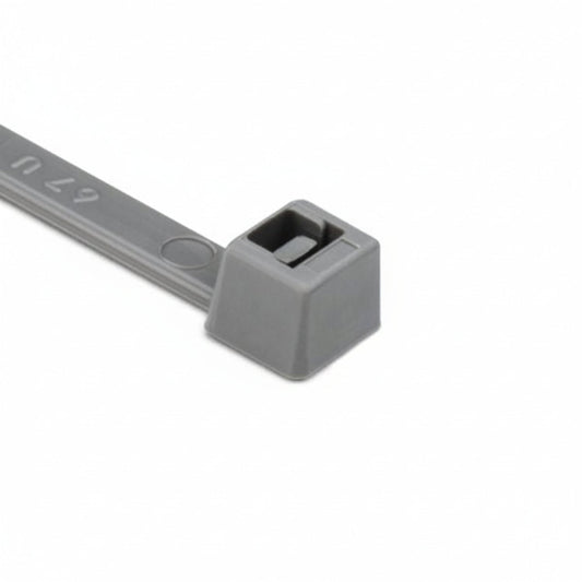 HellermannTyton T50L8M4 Standard Cable Tie, 15.35" Long, UL Rated, 50lb Tensile Strength, PA66, Gray, 1000/pkg