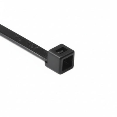 HellermannTyton T50R0C2 Standard Cable Tie, 8" Long, UL Rated, 50lb Tensile Strength, PA66, Black, 100/pkg