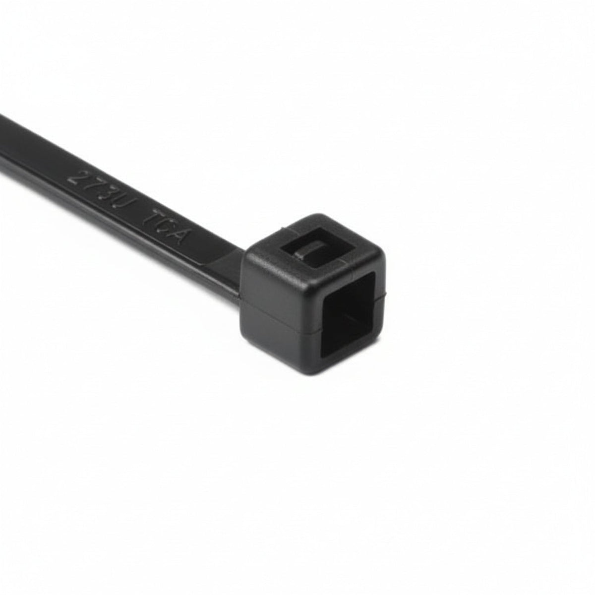 HellermannTyton T50R0HSC2 High-Temp Cable Tie, 8" Long, UL Rated, 50lb Tensile Strength, PA66HS, UV Black, 100/pkg