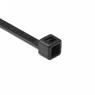 HellermannTyton T50R0HSC2 High-Temp Cable Tie, 8" Long, UL Rated, 50lb Tensile Strength, PA66HS, UV Black, 100/pkg