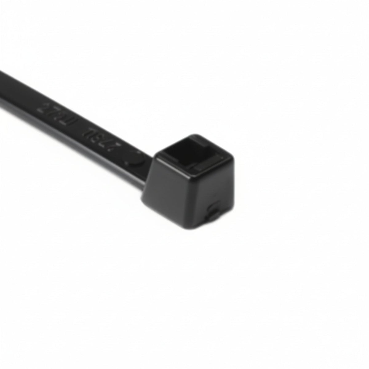 HellermannTyton T50R0M4 Standard Cable Tie, 8" Long, UL Rated, 50lb Tensile Strength, PA66, Black, 1000/pkg