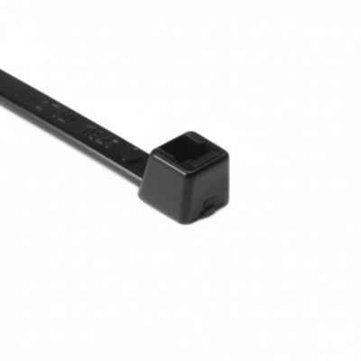 HellermannTyton T50R0M4 Standard Cable Tie, 8" Long, UL Rated, 50lb Tensile Strength, PA66, Black, 1000/pkg