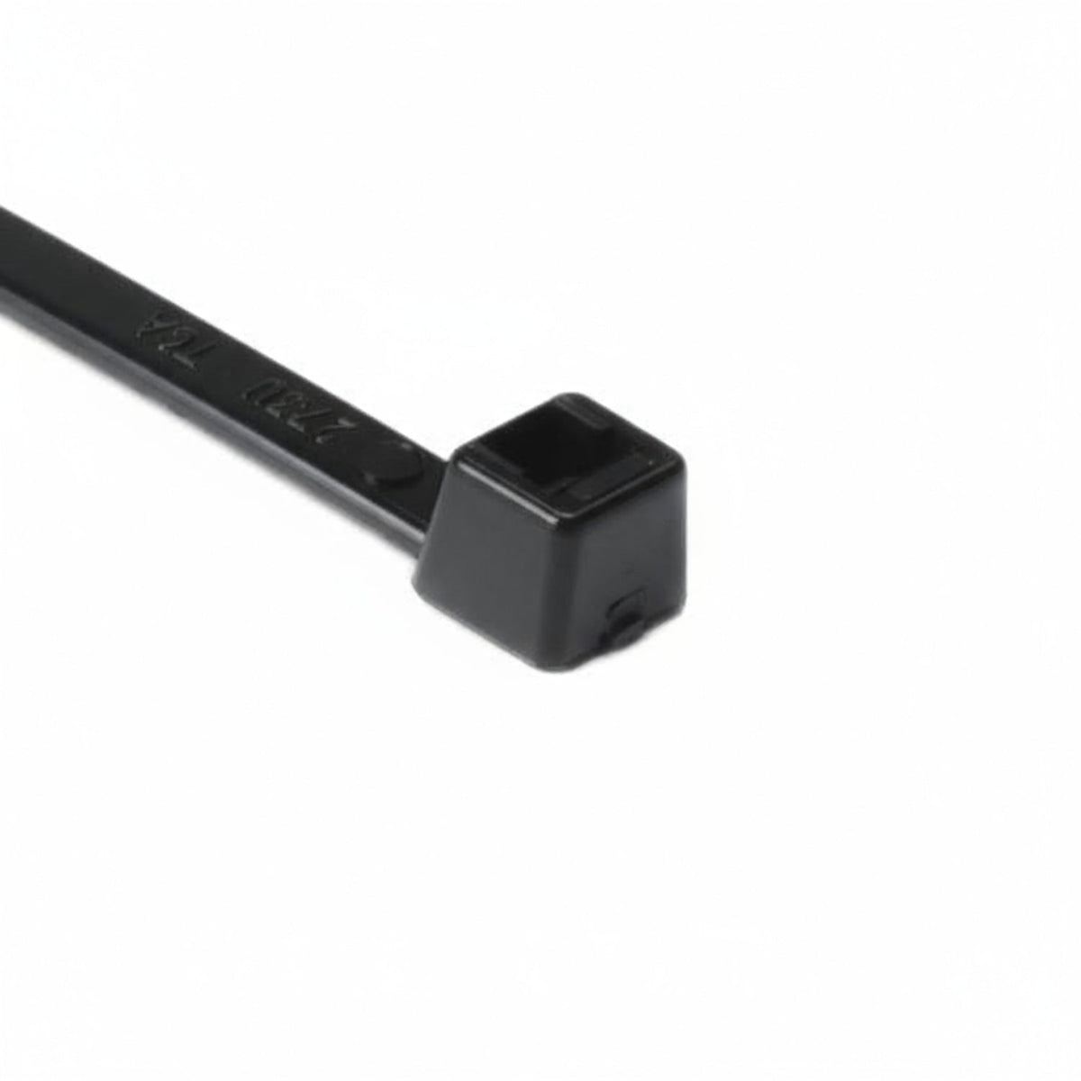 HellermannTyton T50R0PPC2 Polypropylene Cable Tie, 8" Long, 25lb Tensile Strength, PP, Black, 100/pkg