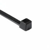 HellermannTyton T50R0PPC2 Polypropylene Cable Tie, 8" Long, 25lb Tensile Strength, PP, Black, 100/pkg