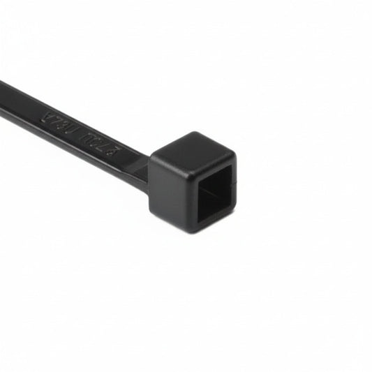 HellermannTyton T50R0PPM4 Polypropylene Cable Tie, 8" Long, 25lb Tensile Strength, PP, Black, 1000/pkg