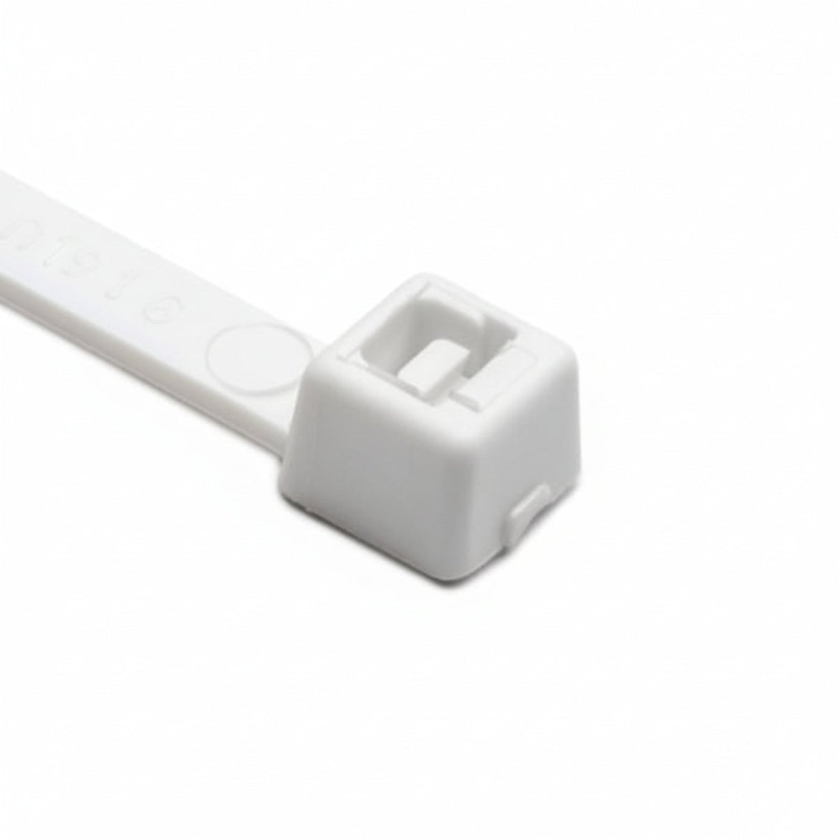 HellermannTyton T50R10M4 Standard Cable Tie, 8" Long, UL Rated, 50lb Tensile Strength, PA66, White, 1000/pkg
