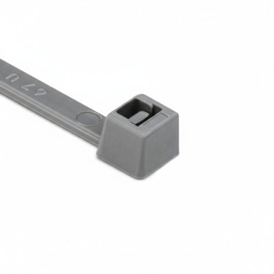 HellermannTyton T50R8M4 Standard Cable Tie, 8" Long, UL Rated, 50lb Tensile Strength, PA66, Gray, 1000/pkg