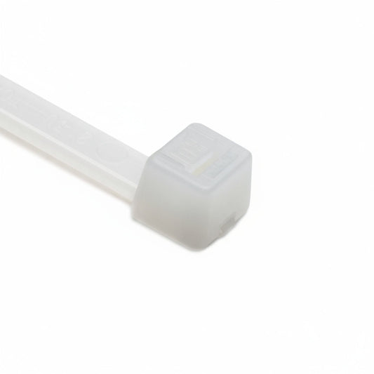 HellermannTyton T50R9PPC2 Polypropylene Cable Tie, 8" Long, 25lb Tensile Strength, PP, Natural, 100/pkg