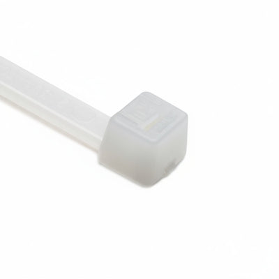 HellermannTyton T50R9PPC2 Polypropylene Cable Tie, 8" Long, 25lb Tensile Strength, PP, Natural, 100/pkg