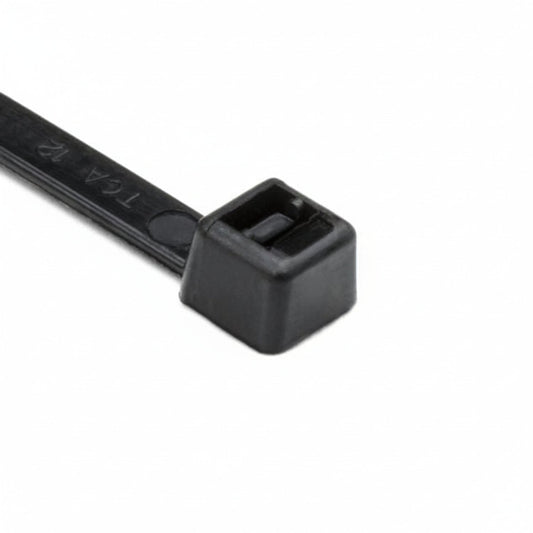 HellermannTyton T50S0M4 Standard Cable Tie, 6.3" Long, UL Rated, 50lb Tensile Strength, PA66, Black, 1000/pkg