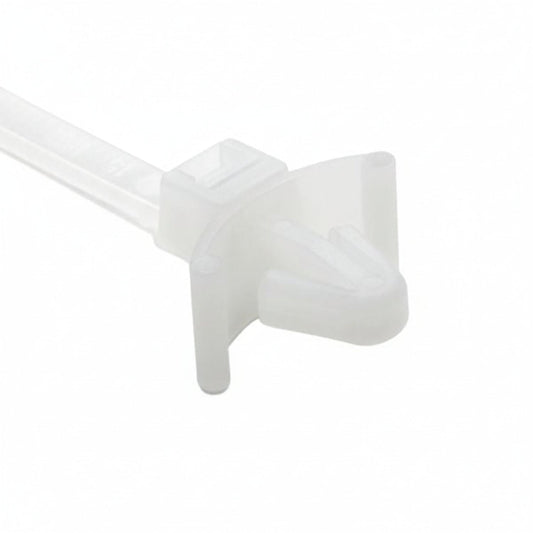 HellermannTyton T50SL6.NN6P Wing Push-Mount Cable Tie, 6.5" Long, 50lb Tensile, PA66, Natural, 500/bag