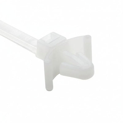 HellermannTyton T50SL6.NN6P Wing Push-Mount Cable Tie, 6.5" Long, 50lb Tensile, PA66, Natural, 500/bag