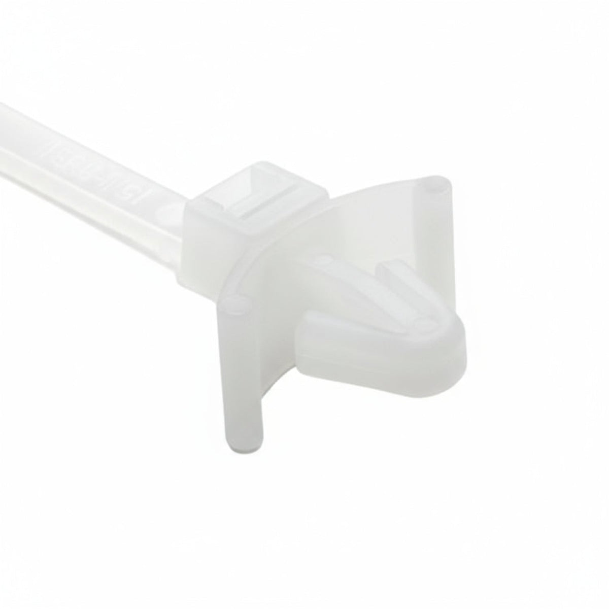 HellermannTyton T50SL7.NN6P Arrowhead Push-Mount Cable Tie, 6.5"L, 50lb, 0.03"–0.10" Panel Thickness, PA66, Natural, 500/bag