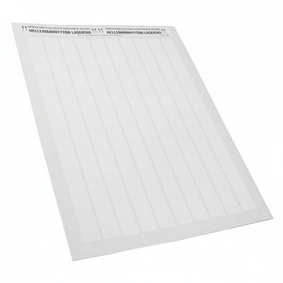 HellermannTyton TAG11L-789 Laser Tag Label, .65" x .20", 480 Per Sheet, PET, White, 5000/pkg