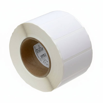 HellermannTyton TAG28T4-250 Thermal Transfer Labels, .8" x 1.43", 4 Across, Cloth, White, 5000/roll
