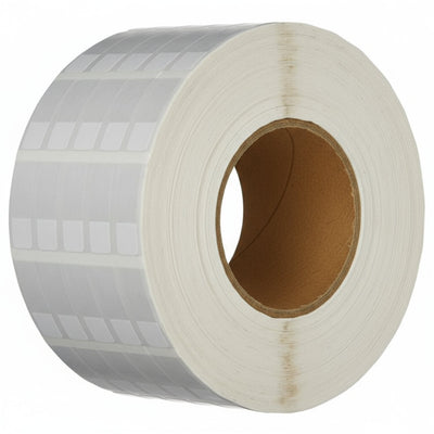 HellermannTyton TAG2T5-100B Thermal Transfer Labels, Self-Laminating, .5" x .5" x 1.43", 5 Across, VL, White, 10,000/roll