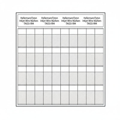 HellermannTyton TAG5J-994 Ink Jet Label, Self-Laminating, .80" x .50" x 1.63", 40 Per Sheet, PET, White, 1000/pkg