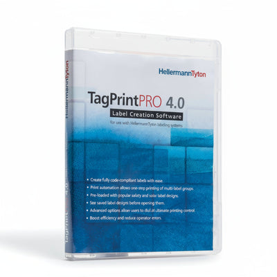 HellermannTyton 556-00043 TagPrint Pro 4.0, Label Printing Software, Upgrade, 1 User to 3 User, Serial # Required, 1/pkg