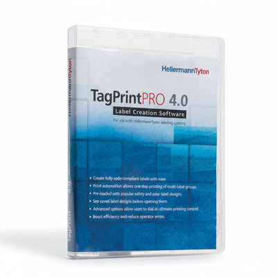 HellermannTyton 556-00046 TagPrint Pro 4.0, Label Printing Software, Upgrade, 10 User to 25 User, Serial # Required, 1/pkg