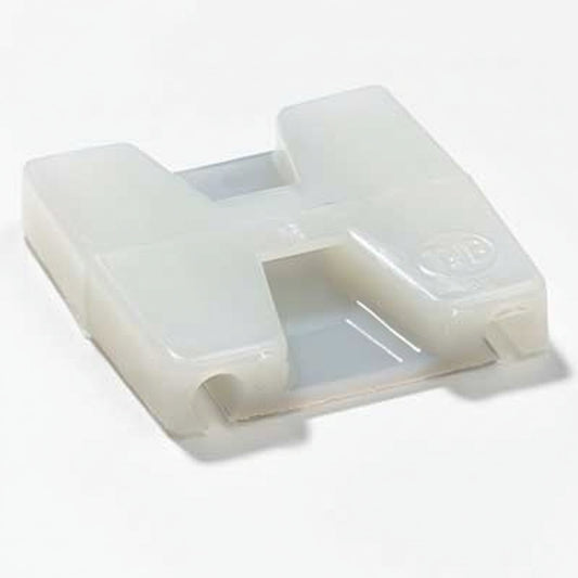 Thomas & Betts TC5342A Cable Tie 2-Way Mounting Base 1x1" Natural Nylon 6.6 Adhesive Mounting- For Use with Cable Ties Up to 50 lbs.