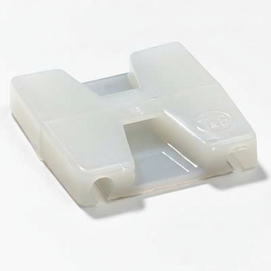 Thomas & Betts TC342A Cable Tie 2-Way Mounting Base 1x1" Natural Nylon 6.6 Adhesive Mounting- For Use with Cable Ties Up to 50 lbs.