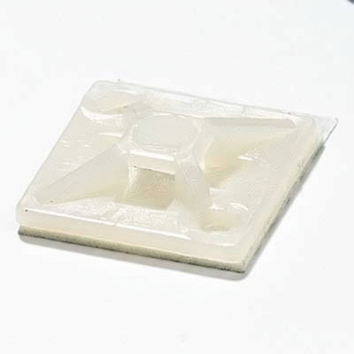 Thomas & Betts TC5344A Cable Tie 4-Way Mounting Base 3/4x3/4" Natural Nylon 6.6 Adhesive/Screw Mounting- #8 Screw For Use with Cable Ties Up to 30 lbs