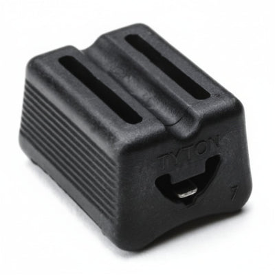 HellermannTyton TELS-H Extended-Length Tie Heads, POM, Black, 25/pkg