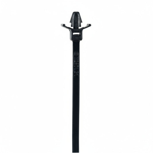 TY38MX Black Polyamide (Nylon 6.6) Push Mount Cable Tie (50 lb Tensile Strength)