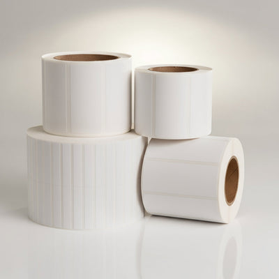 HellermannTyton TAG69T1-336 Thermal Transfer Labels, 2.0" x .275", 1 Across, Polyester, White, 10,000/roll
