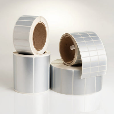 HellermannTyton TAG27T1-795 Thermal Transfer Labels, 1.5" x .75", 1 Across, Polyester, Silver, 3000/roll