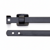 12" 300lb Releasable Black Polyester Coated 316 Stainless Steel Cable Ties 100/bag Part #SSPC12R-HD-C