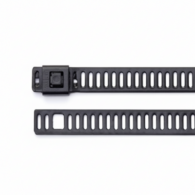 11" 150lb Black Polyester Coated 316 Stainless Steel Ladder Cable Ties 100/bag Part #SSPC11-LD-Ladder-C