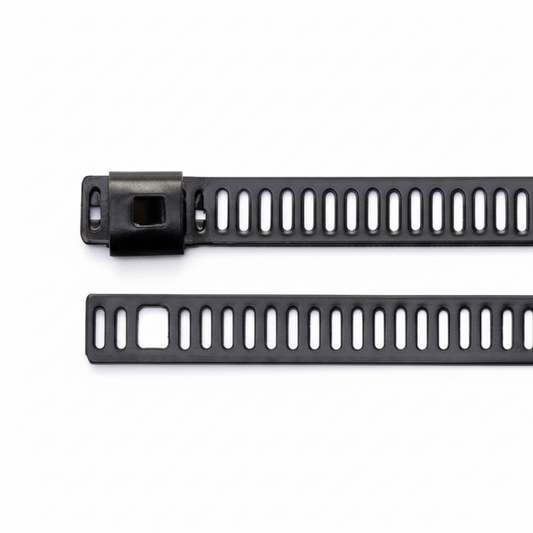 17" 150lb Black Polyester Coated 316 Stainless Steel Ladder Cable Ties 100/bag Part #SSPC17-LD-Ladder-C