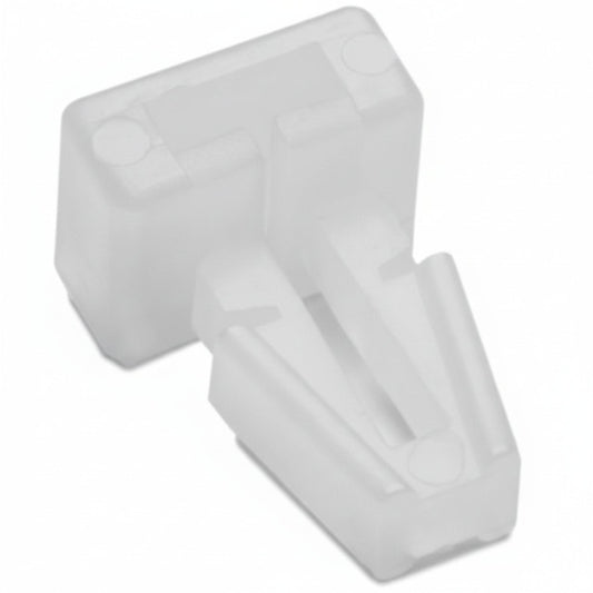 HellermannTyton TM1SF9M4 Push-Button Cable Tie Mount, .25" Hole, .13" Max Panel, .2" Max Tie Width, PA66, Natural, 1000/pkg