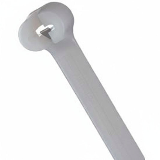 Thomas & Betts TY24MFR 5.5" 40lb Flame Retardant White Cable Ties with Stainless Steel Locking Device 1,000/Bag