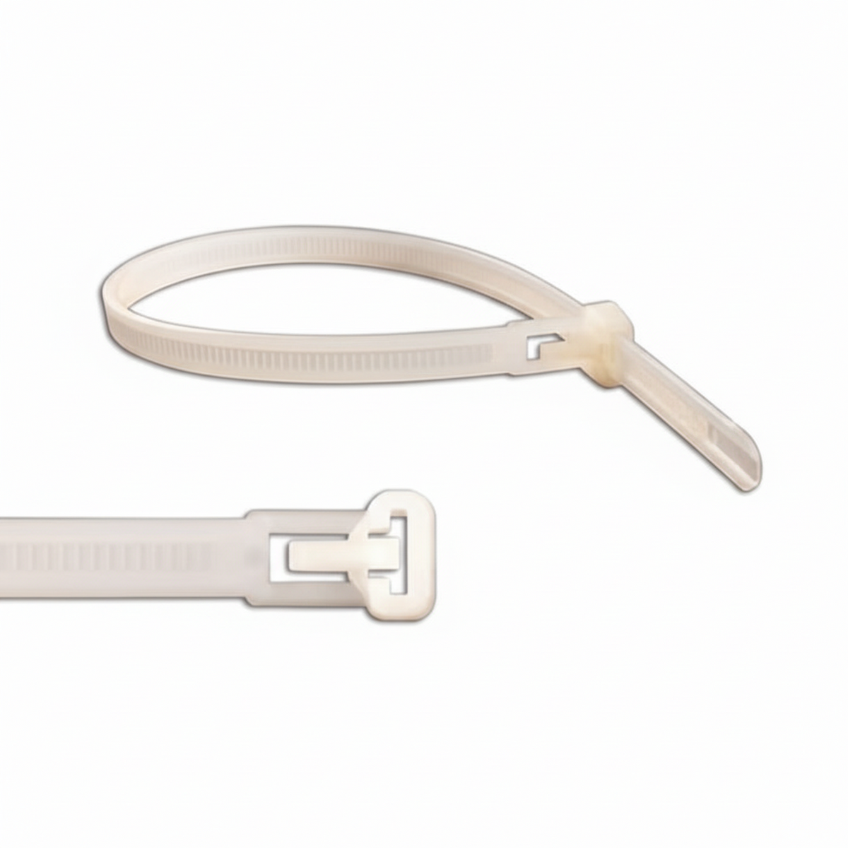 11" 50lb Natural Trigger Releasable Cable Ties 100/bag Part #RT11-50-9C-.30
