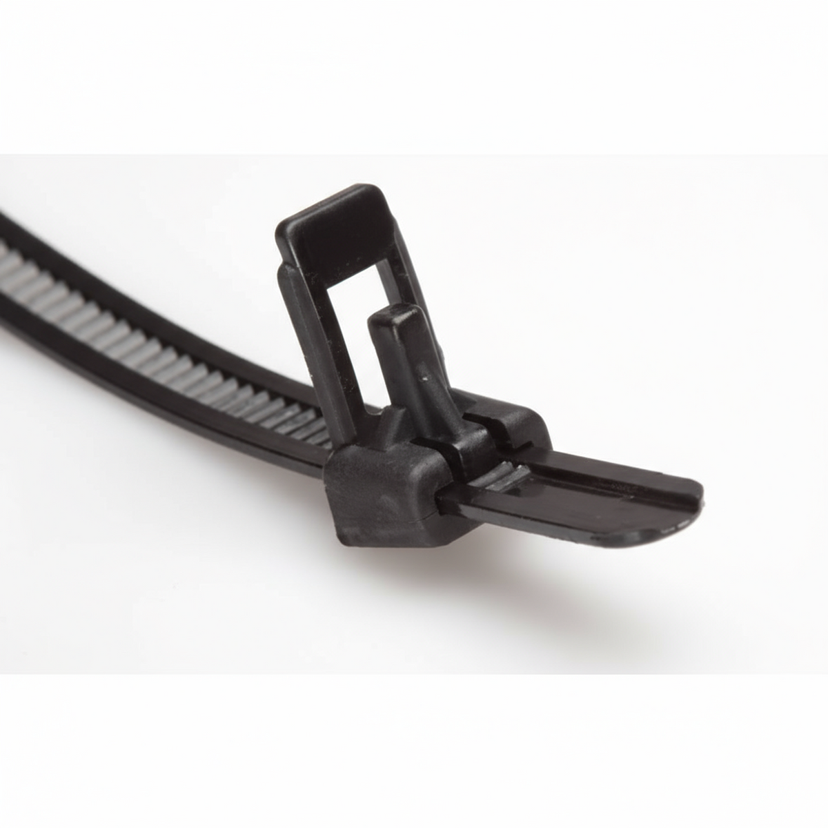 10" 50lb Black Trigger Releasable Cable Ties 100/bag Part #RT10-50-0C-.30