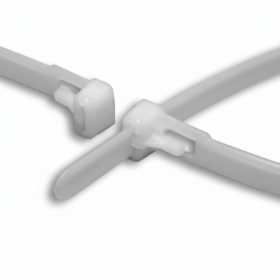 10" 50lb Natural Trigger Releasable Cable Ties 100/bag Part #RT10-50-9C-.30