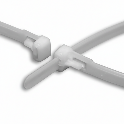 11" 50lb Natural Trigger Releasable Cable Ties 100/bag Part #RT11-50-9C-.30