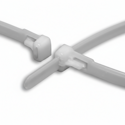 14" 50lb Natural Trigger Releasable Cable Ties 100/bag Part #RT14-50-9C-.30