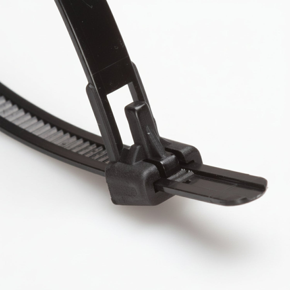 8" 50lb UV Black Trigger Releasable Cable Ties 100/bag Part #RT8-50-0C-.30