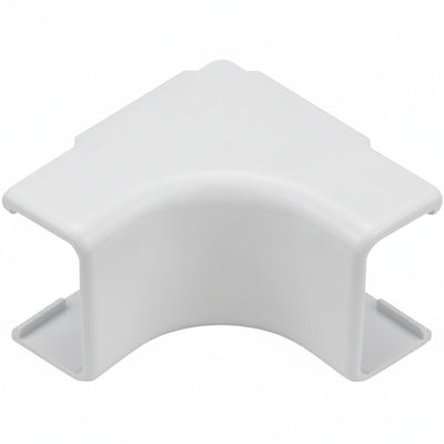 HellermannTyton TSR2W-33-1 Internal Corner Cover, 1-1/4", 1" Bend Radius, PVC, White, 10/bag