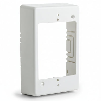 HellermannTyton TSRFW-JB1 Single Gang Junction Box, 1-1/4" Deep, PVC, Office White, 1/bag