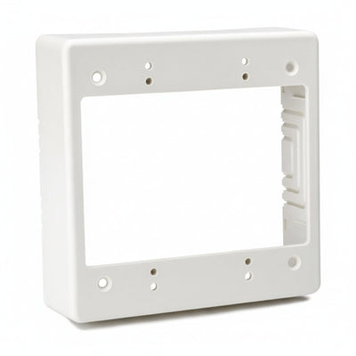 HellermannTyton TSRFW-JBD Dual Gang Junction Box, 1-1/2" Deep, PVC, Office White, 1/bag